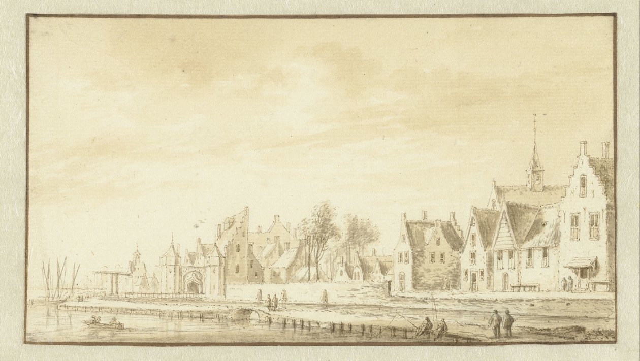 Vy över Montfoort av Abraham Rademaker