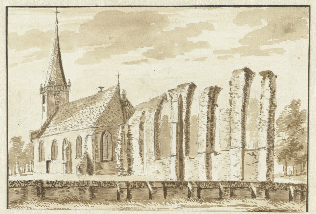 Kyrka i Heiloo av Abraham Rademaker