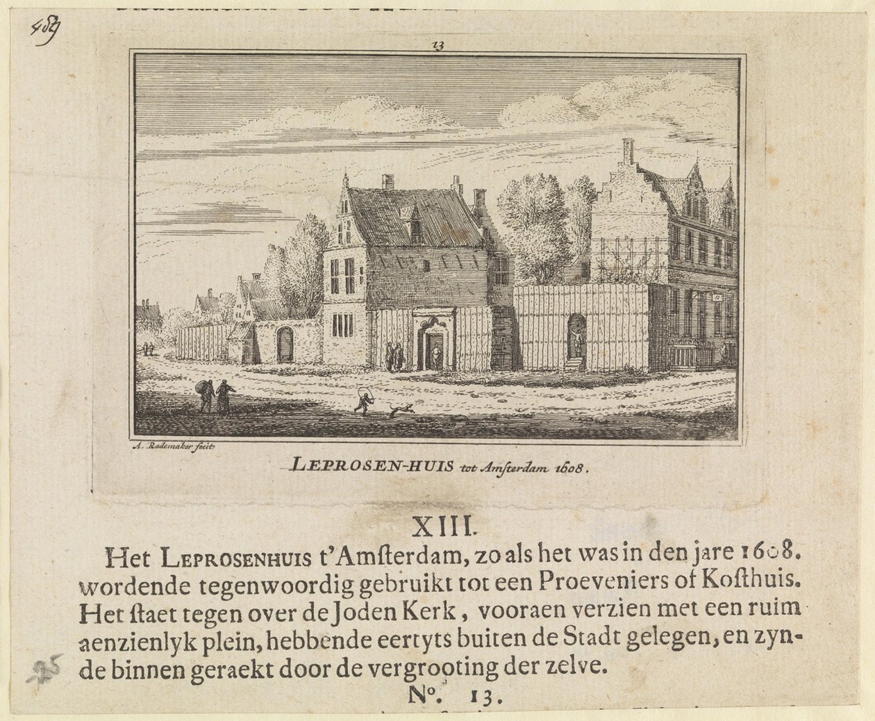 Spetälskesjukhuset i Amsterdam, 1608 av Abraham Rademaker