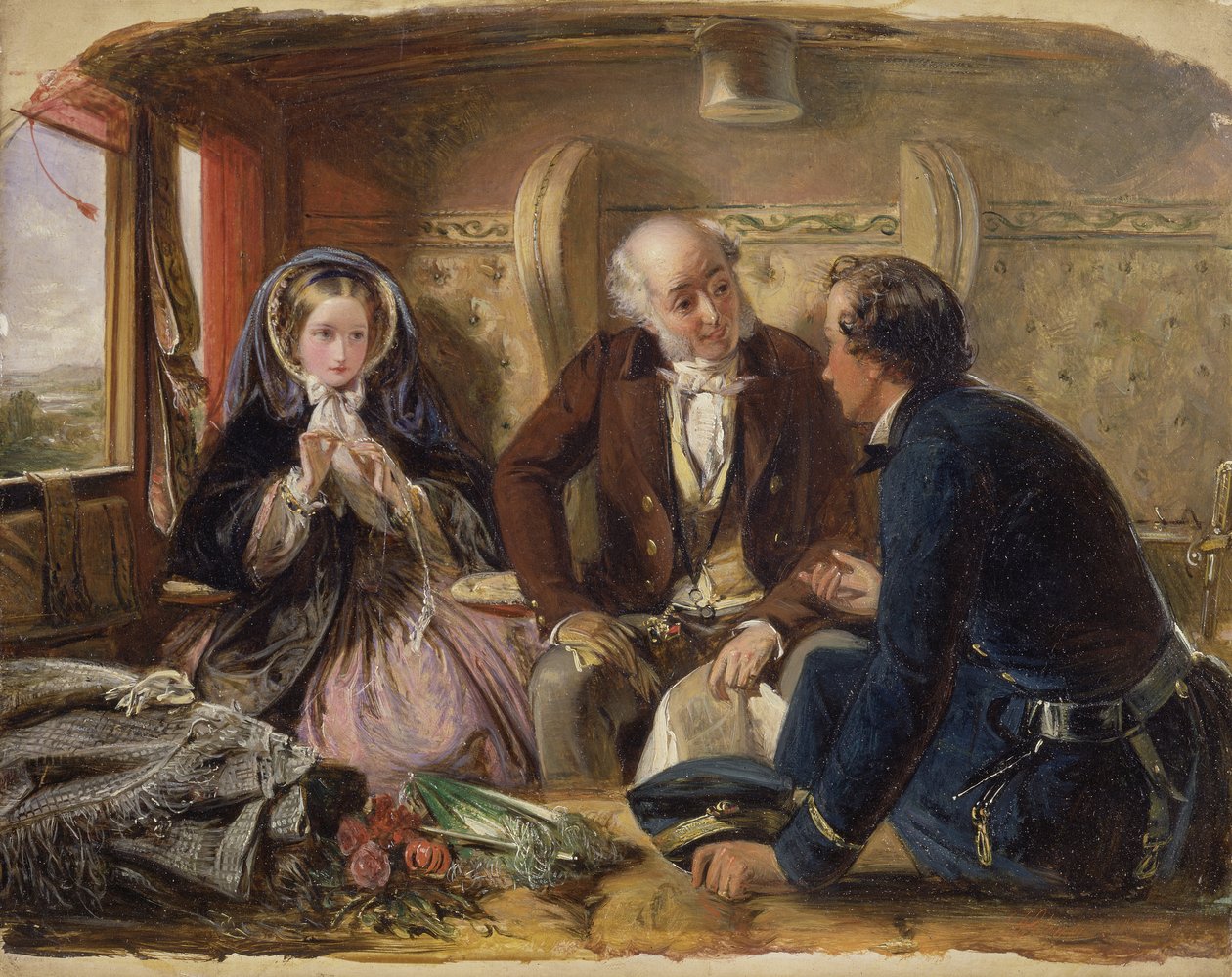 First Class - The Meeting And at first meeting loved., 1855 av Abraham Solomon