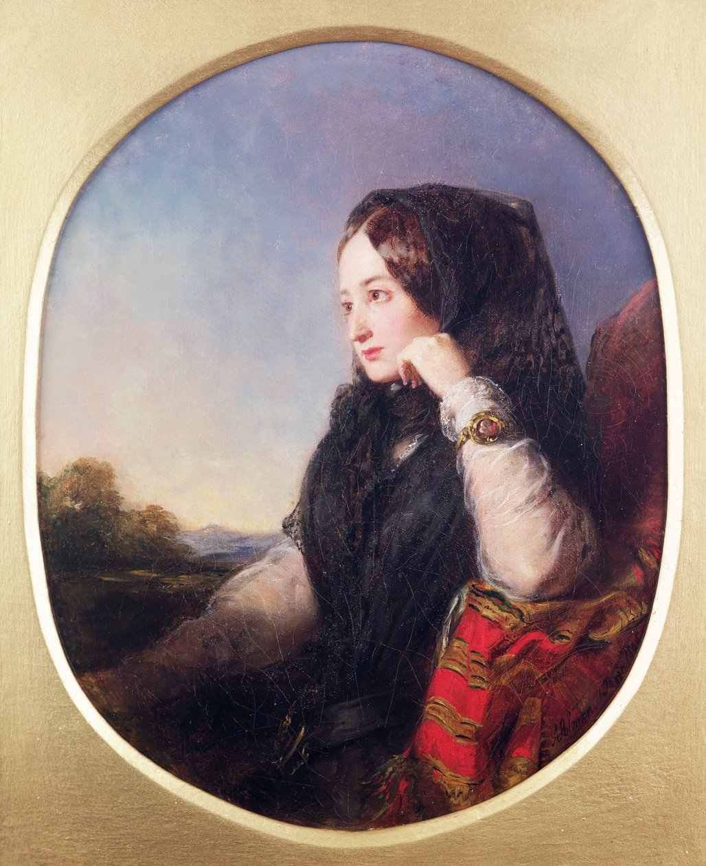 Porträtt av grevinnan Eugenie (1826-1920), 1846 av Abraham Solomon