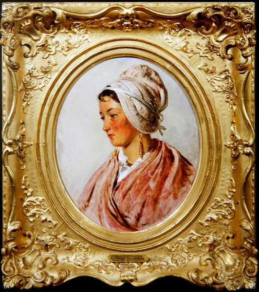 Porträtt av Marguerite Bourgoigne av Abraham Solomon