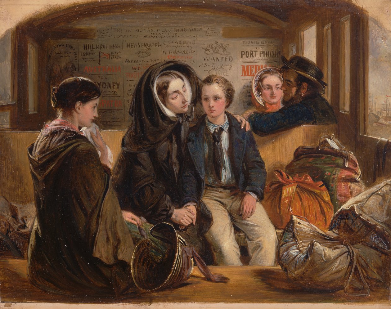 Andra klassen - Avskedet. Så skiljer vi oss rika i sorg, skiljer oss fattiga., 1855. av Abraham Solomon