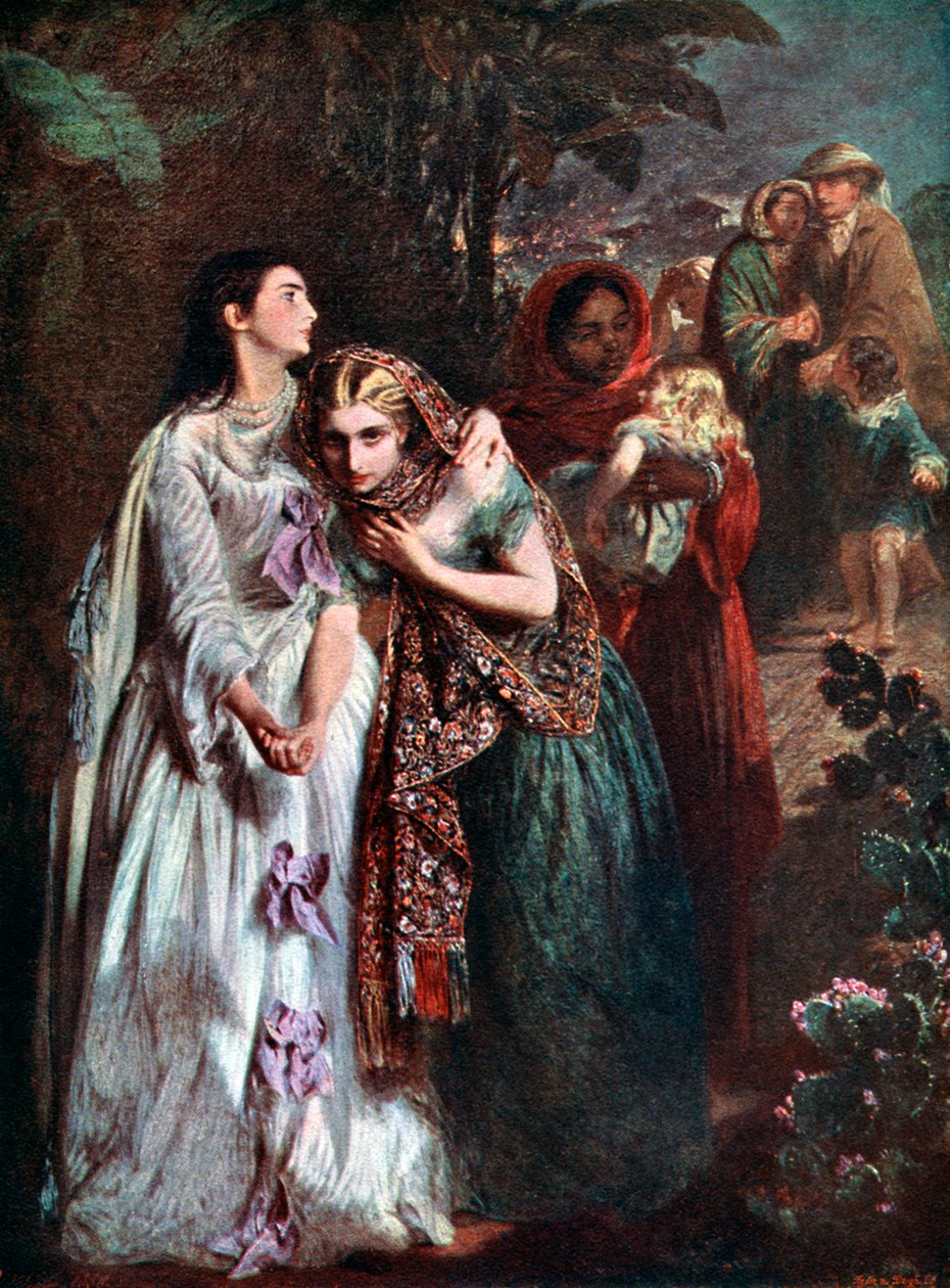 Flygningen från Lucknow, 1858, c1920 av Abraham Solomon