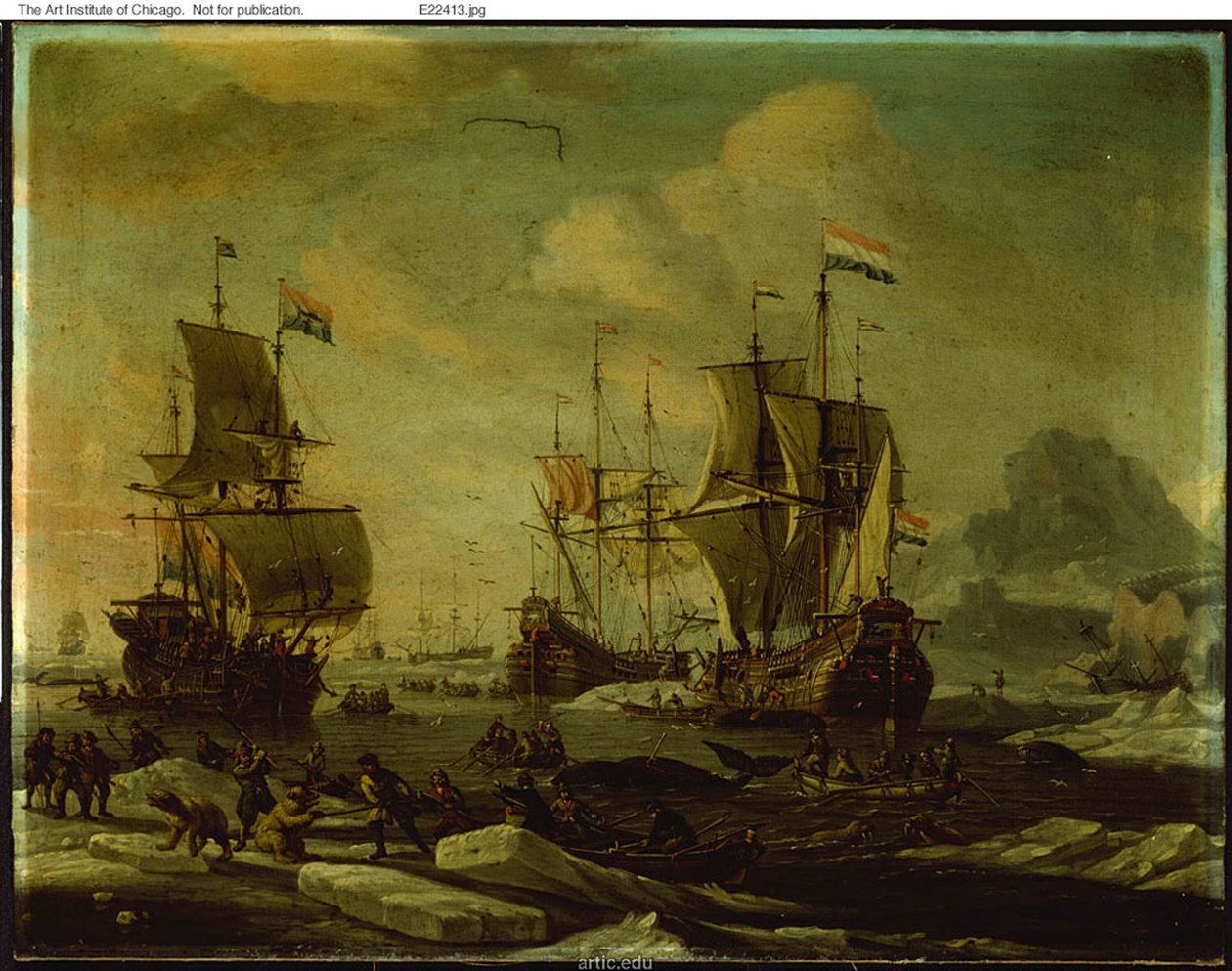 Den holländska valfångstflottan av Abraham Storck