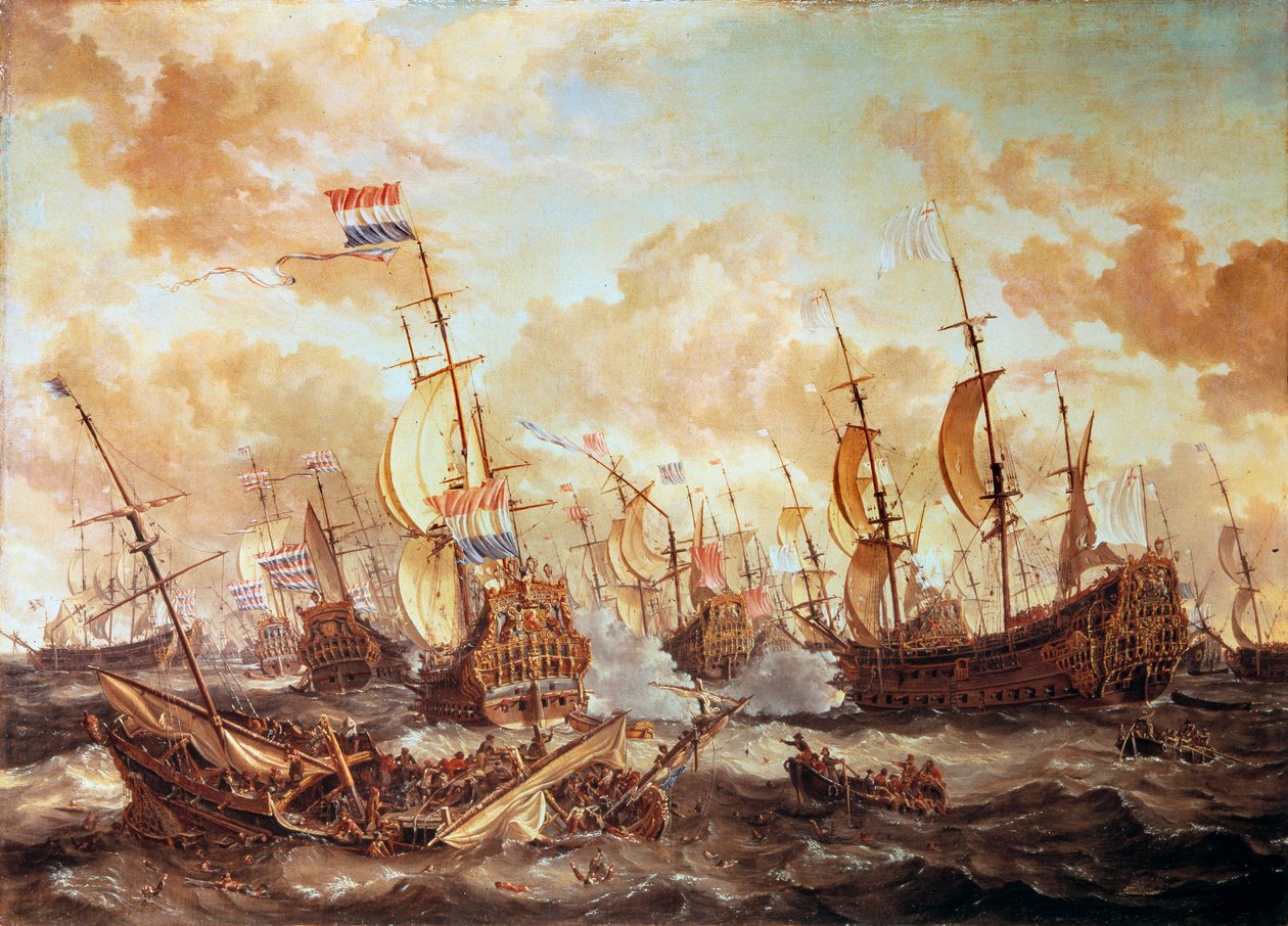 De fyra dagars strid av Abraham Storck