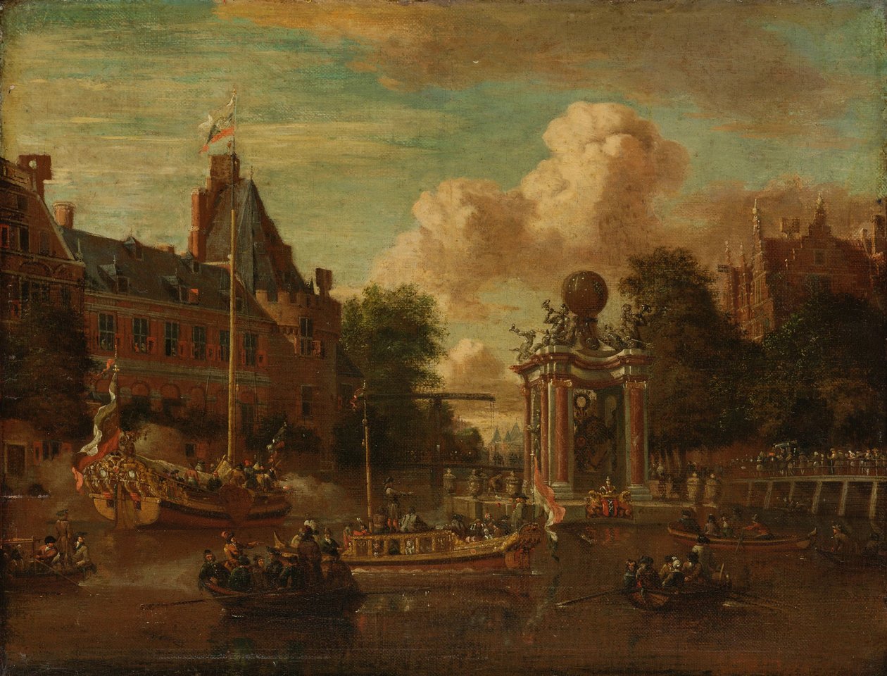 Den moskovitiska legationen besöker Amsterdam, 29 augusti 1697 av Abraham Storck