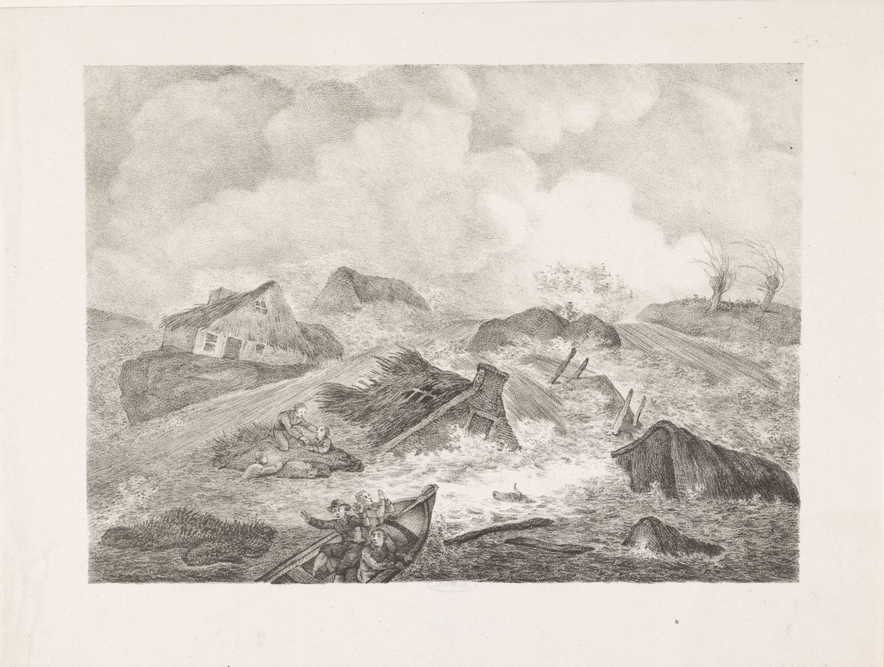 Kamperdijkens genombrott, 1825 av Abraham Vinkeles