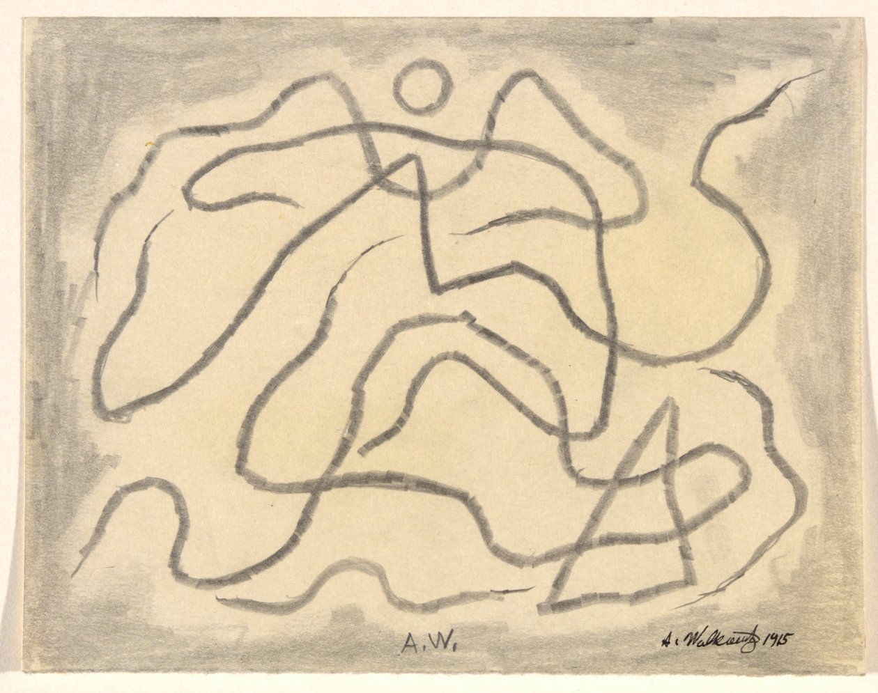 Rytmiska linjer (abstraktion) av Abraham Walkowitz
