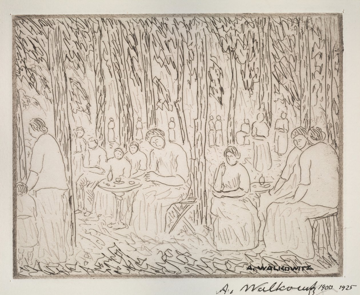 Under två träd, 1900-1925. av Abraham Walkowitz