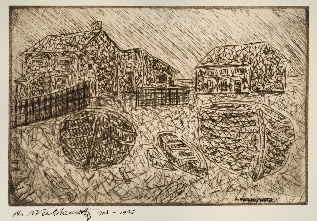 Utan titel Ett av sex tryck, 1903-1925. av Abraham Walkowitz