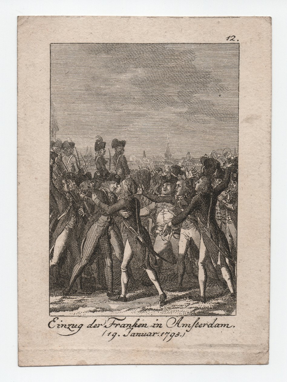 Frankernas intåg i Amsterdam av Abraham Wolfgang Küffner