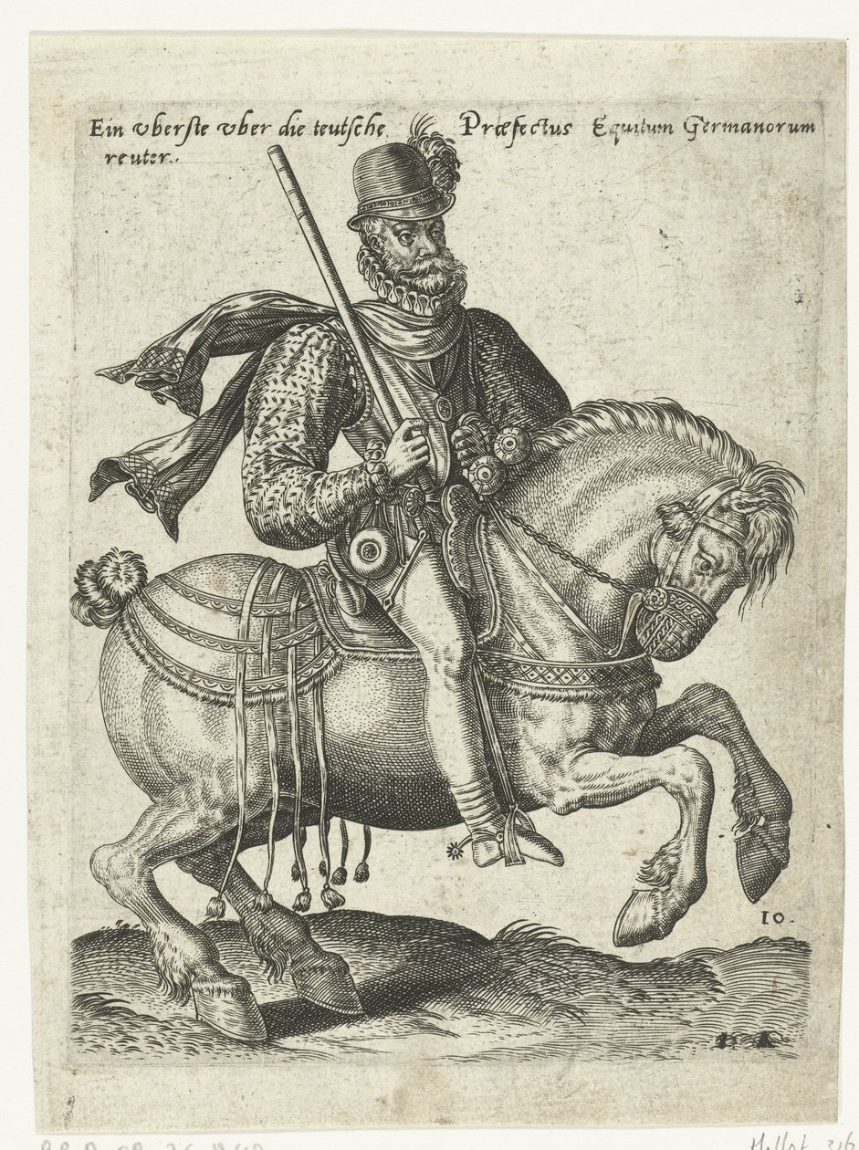 tysk ryttarbefälhavare av Abraham de Bruyn (attributed to)