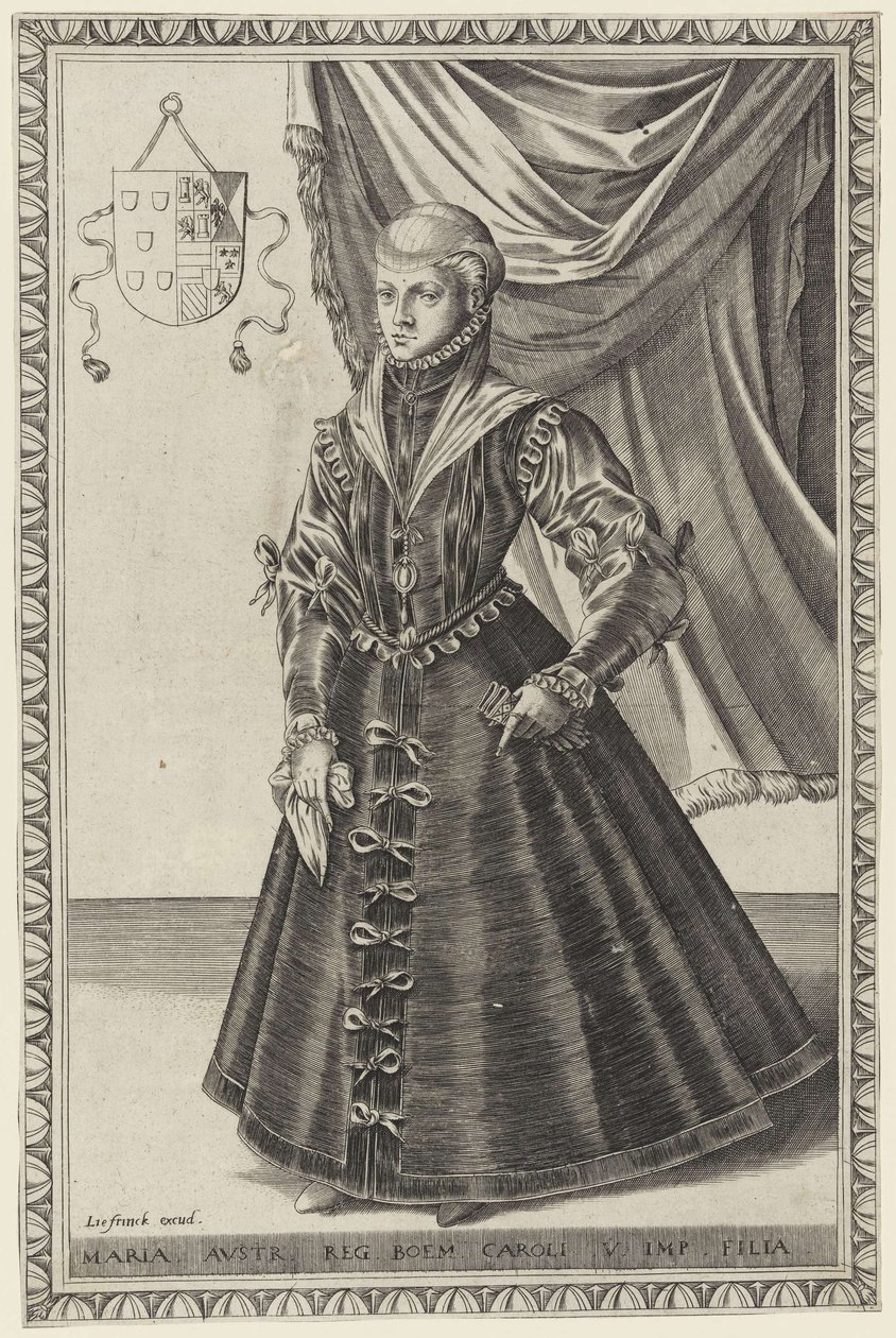 Abraham de Bruyn - Maria av Österrike, dotter till Karl V av Abraham de Bruyn