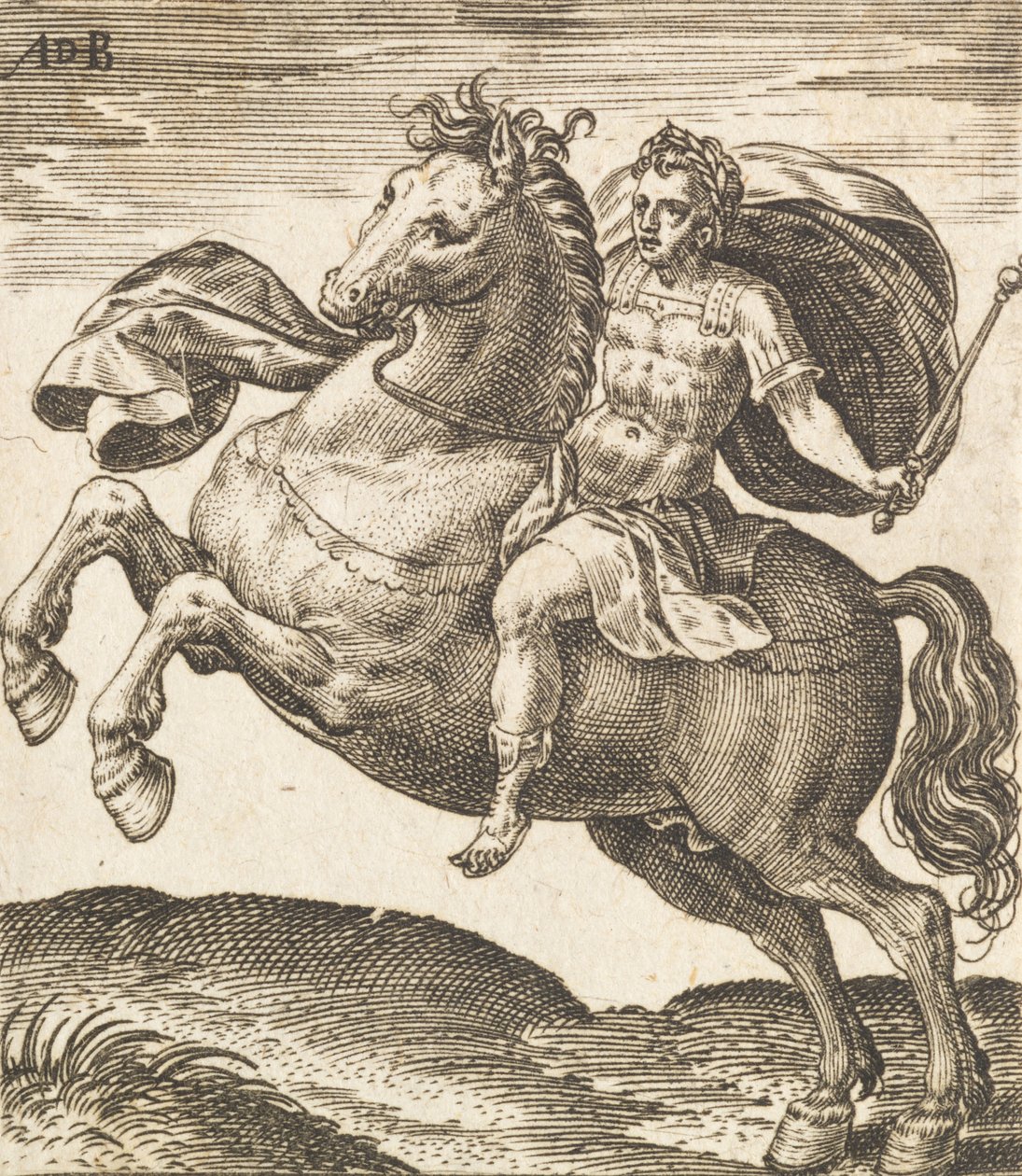 Domitianus från Twelve Caesars on Horseback, c1565-1587. av Abraham de Bruyn