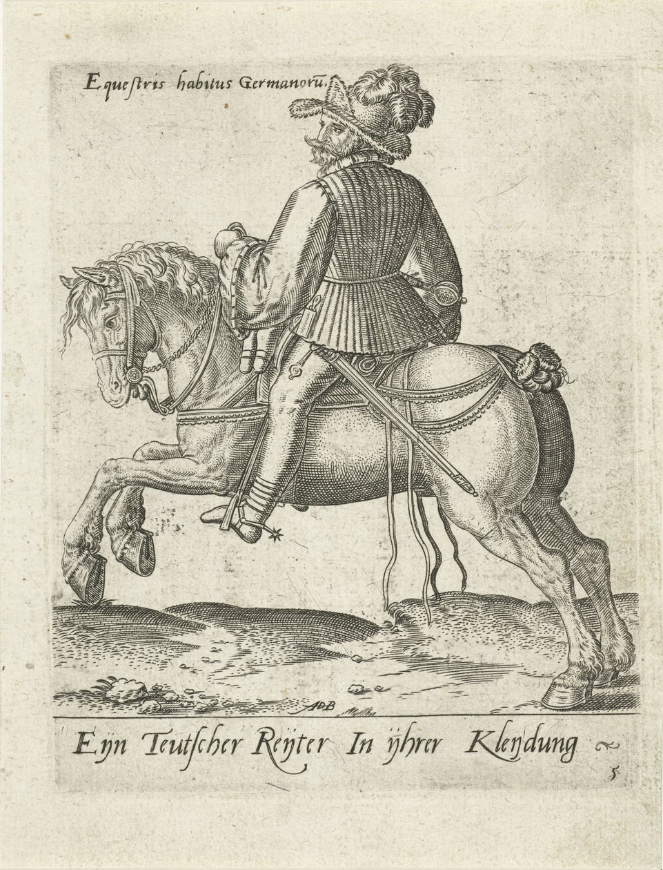 tysk ryttare av Abraham de Bruyn
