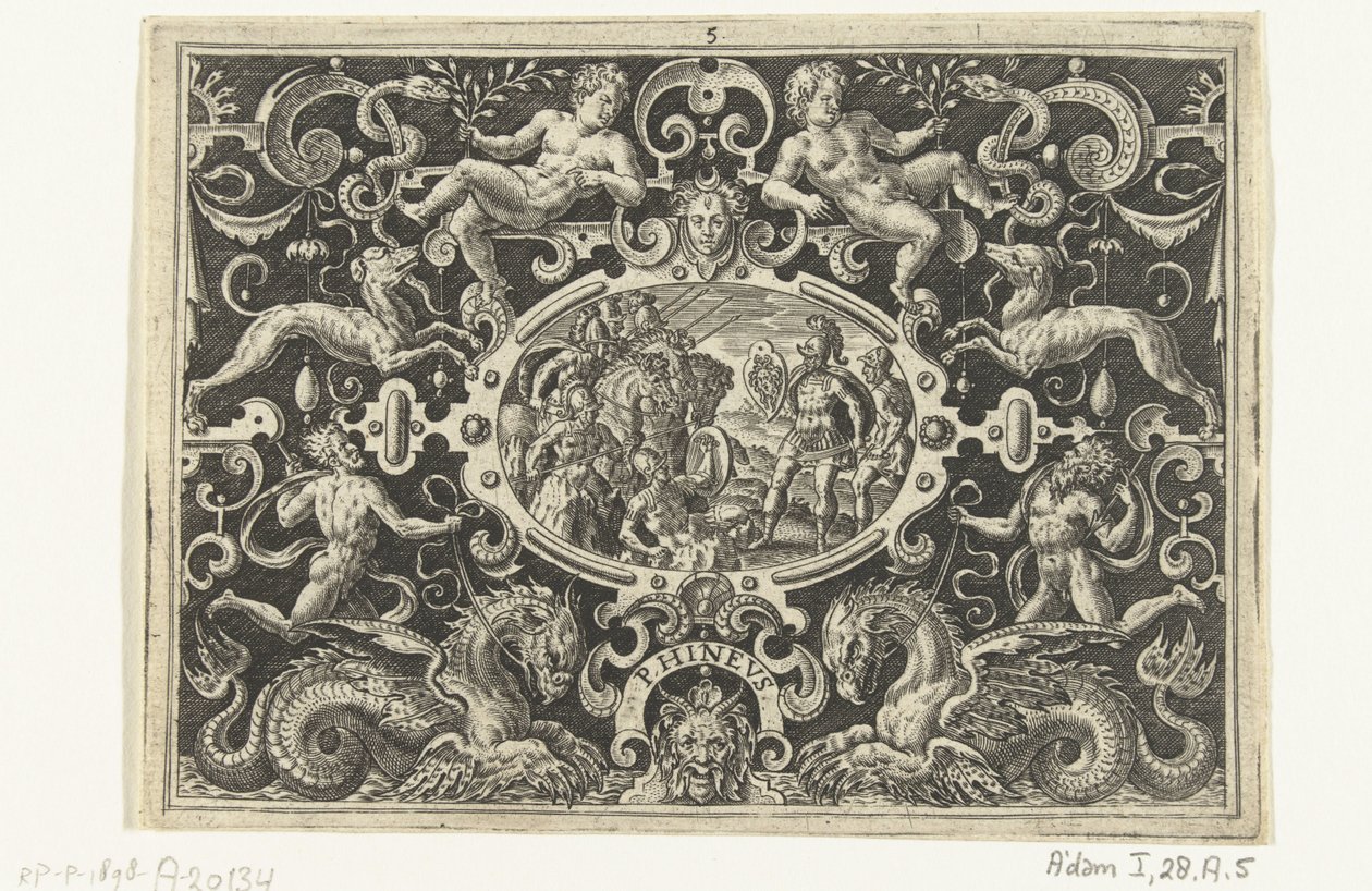 Perseus visar sin Medusa-sköld för Phineus PHINEUS (titel på objekt) av Abraham de Bruyn