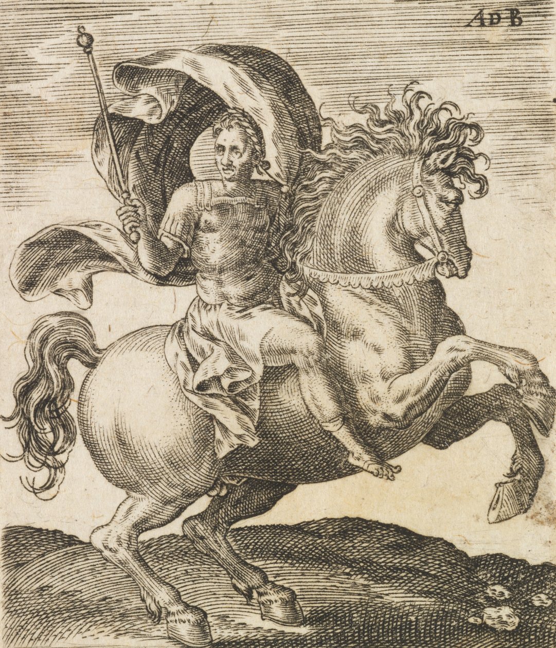 Sergius Galba från Twelve Caesars on Horseback, c1565-1587. av Abraham de Bruyn