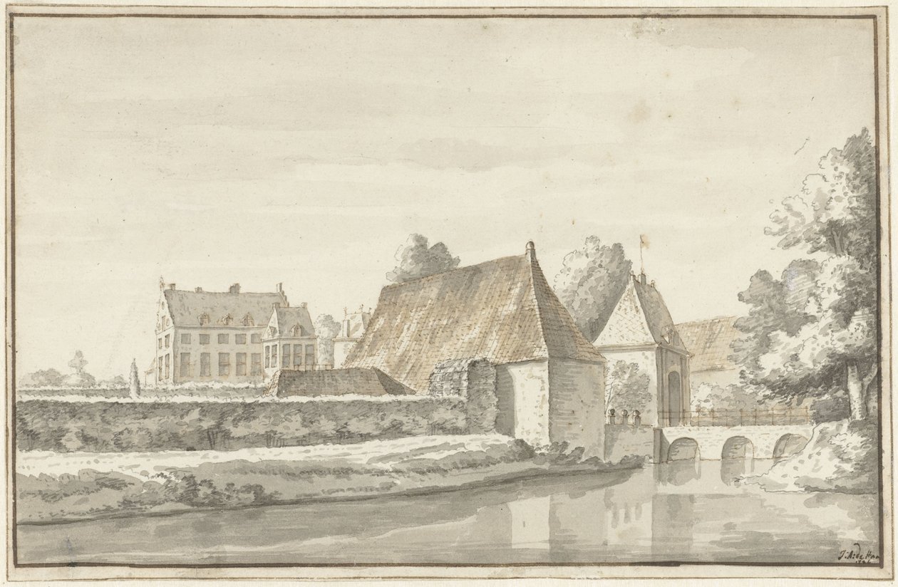 Huset i Dort, nära Gorssel av Abraham de Haen (II)