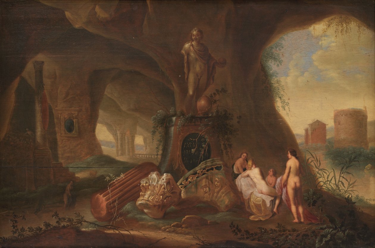 Nymfer i en grotta av Abraham van Cuylenborch