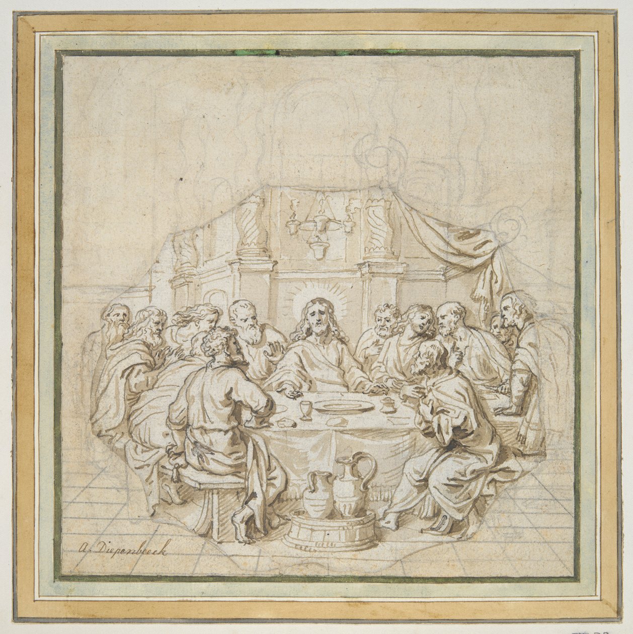 Sista måltiden av Abraham van Diepenbeeck