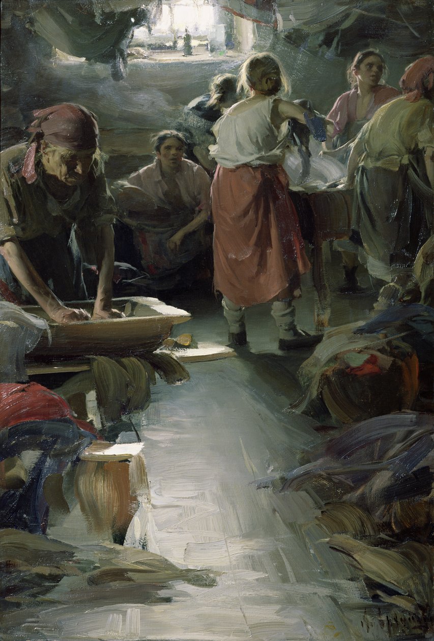 Tvätterskor, 1901 av Abram Efimovich Arkhipov