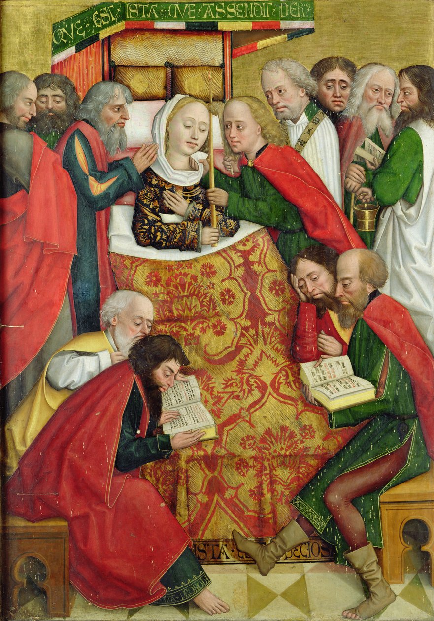 Jungfruns död, från kupolaltaret, 1499 (tempera på panel) av Absolon Stumme