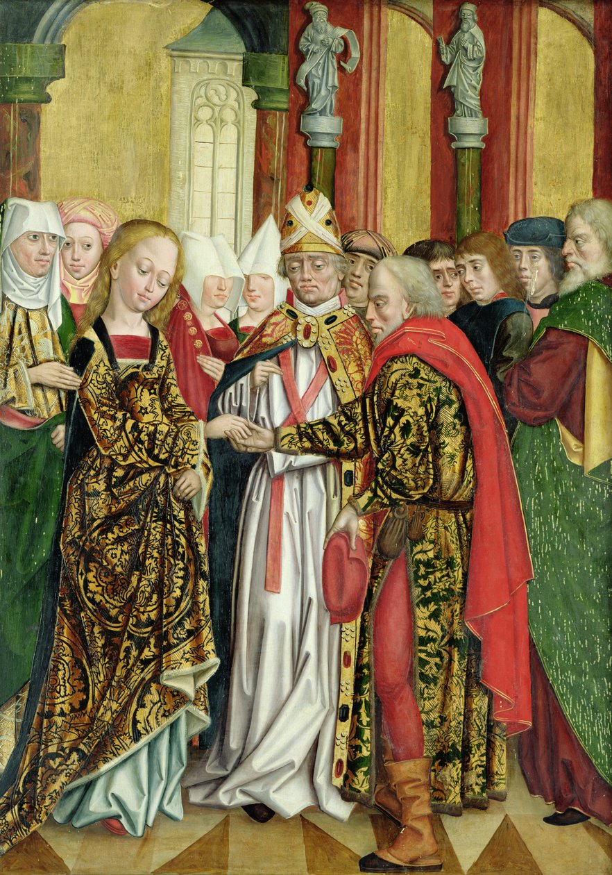 Jungfruns äktenskap, från kupolaltaret, 1499 (tempera på panel) av Absolon Stumme