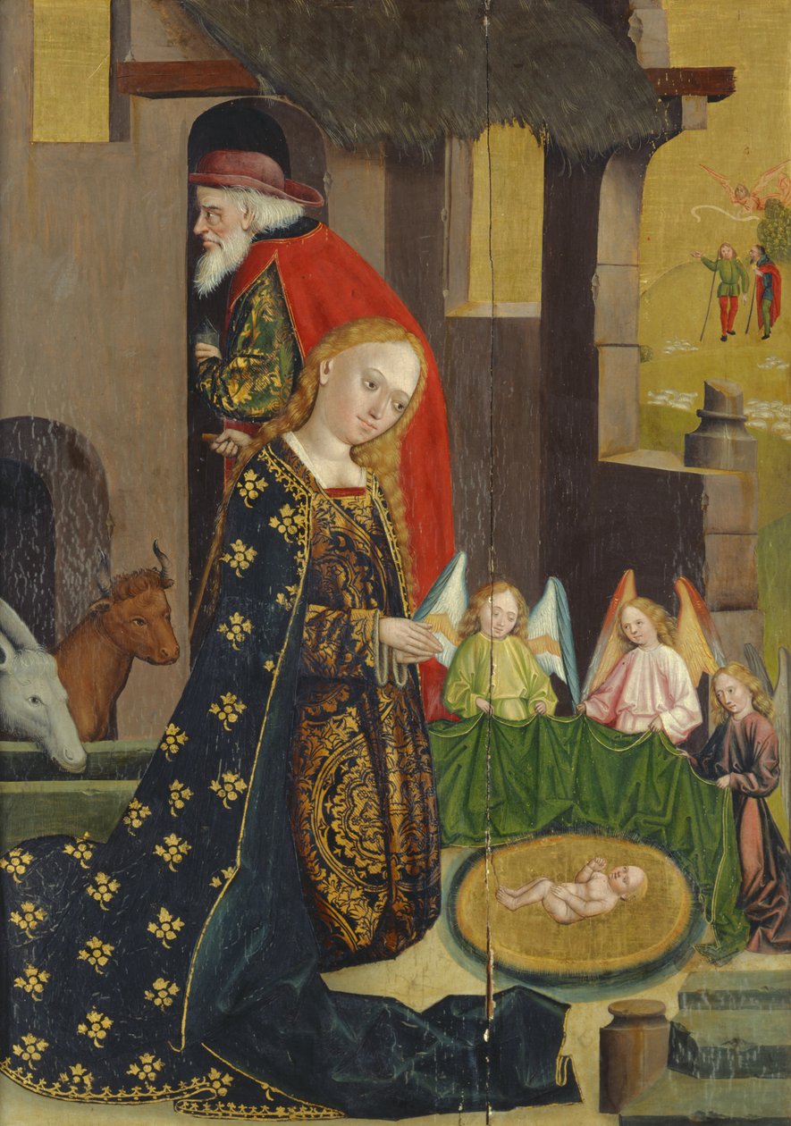 Nativity, från kupolaltaret, 1499 (tempera på panel) av Absolon Stumme