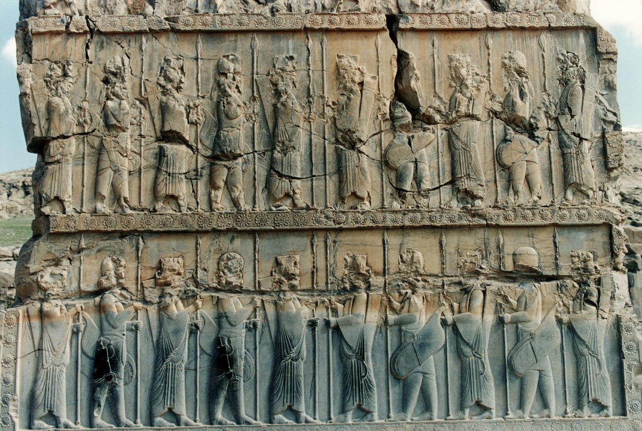 Persiska soldater, från den norra dörröppningen till Xerxes-palatset av Achaemenid