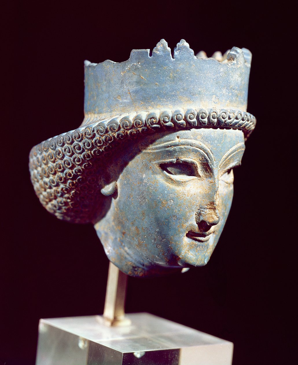 Huvud för en prins, från Persepolis, 400-400-talet f.Kr. (lapis lazuli) av Achaemenid