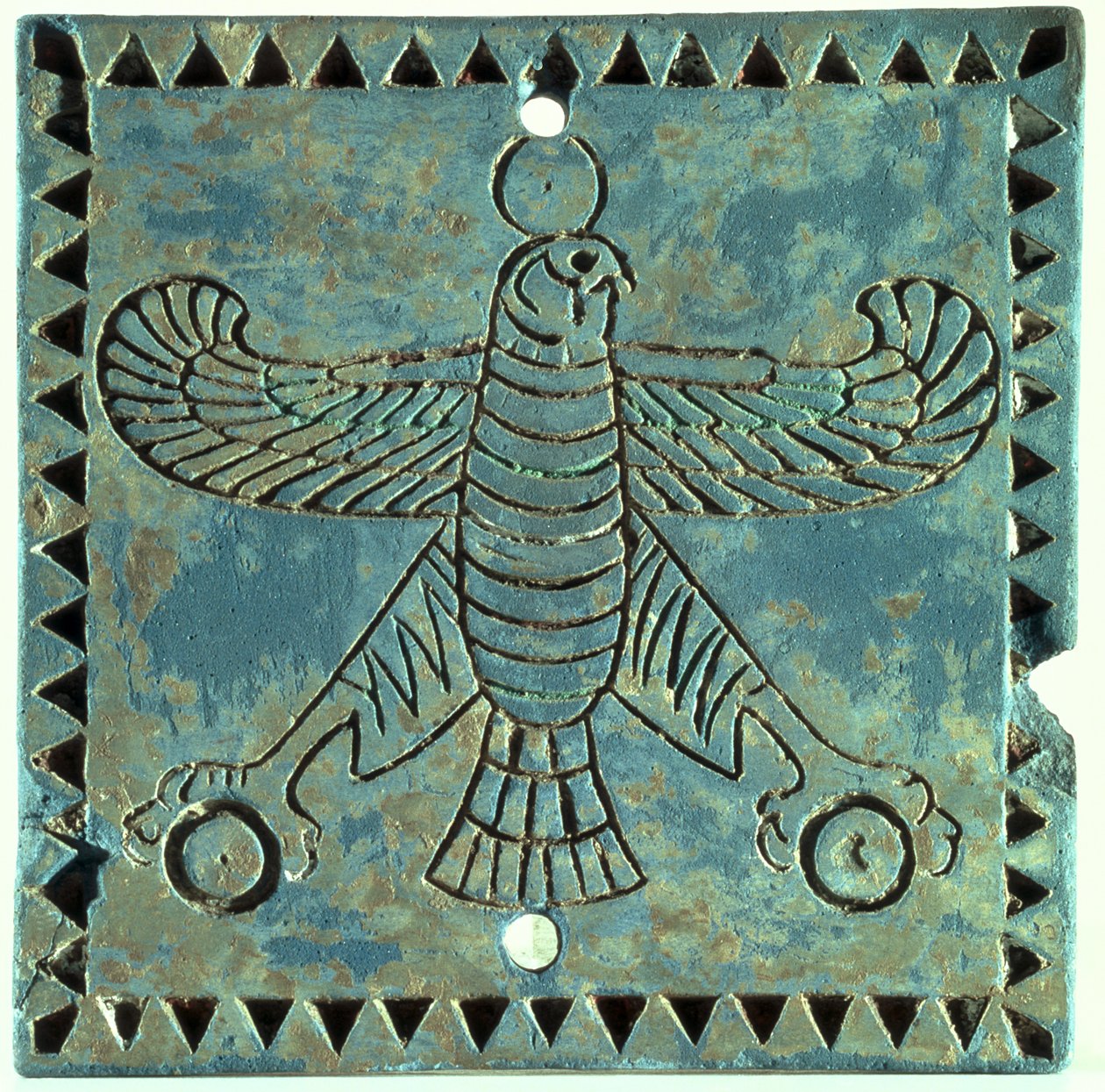 Kakel som föreställer en örn, 500-480 f.Kr. (glaserad keramik) av Achaemenid