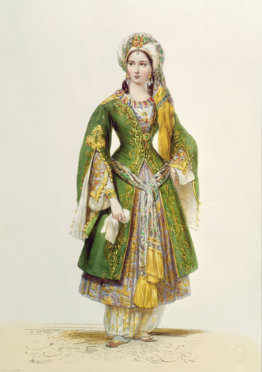 Mademoiselle Rachel (1821-58) som Roxane i "Bajazet" av Jean Racine (1639-99) av Achille Devéria
