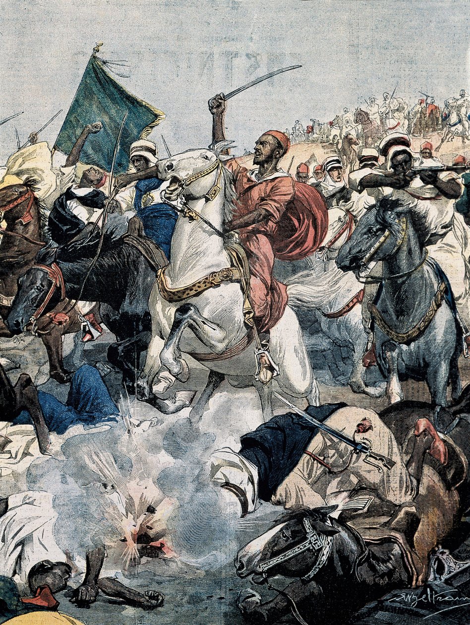 BELTRAME, Achilles (1871-1945). Krig i Marocko. Rebellerna attackerar Casablanca igen, men dödas av det franska artilleriet av Achille Beltrame