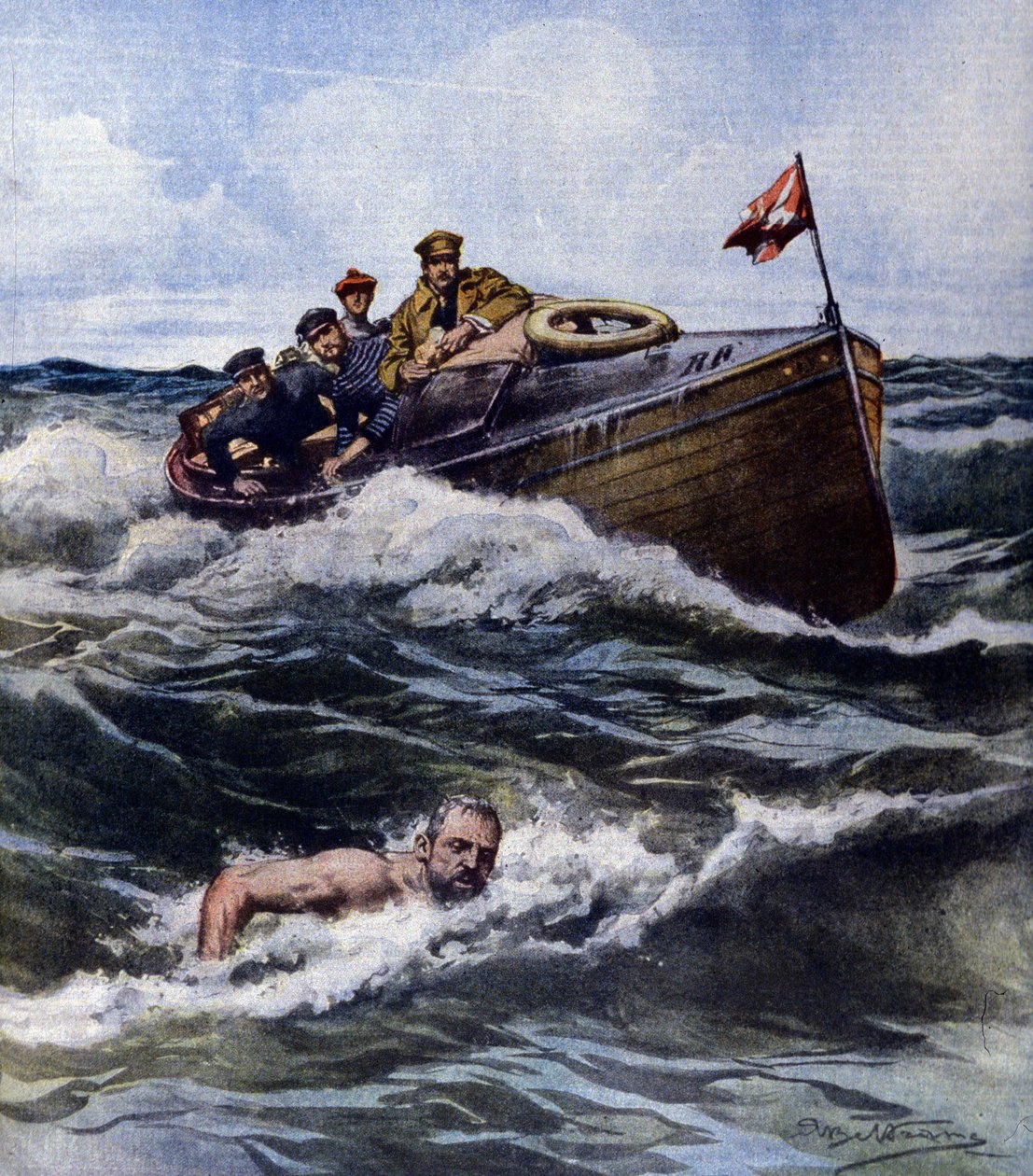 Thomas Burgess, en engelsk simmare som bor i Frankrike, slog rekordet i korsning av Engelska kanalen den 6 september av Achille Beltrame