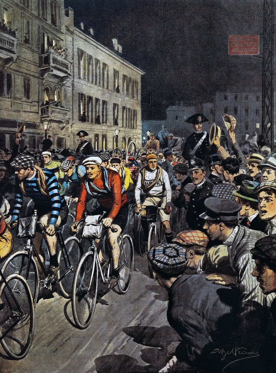 Rundtur i Italien med start från Milano, från La Domenica del Corriere, Italien av Achille Beltrame