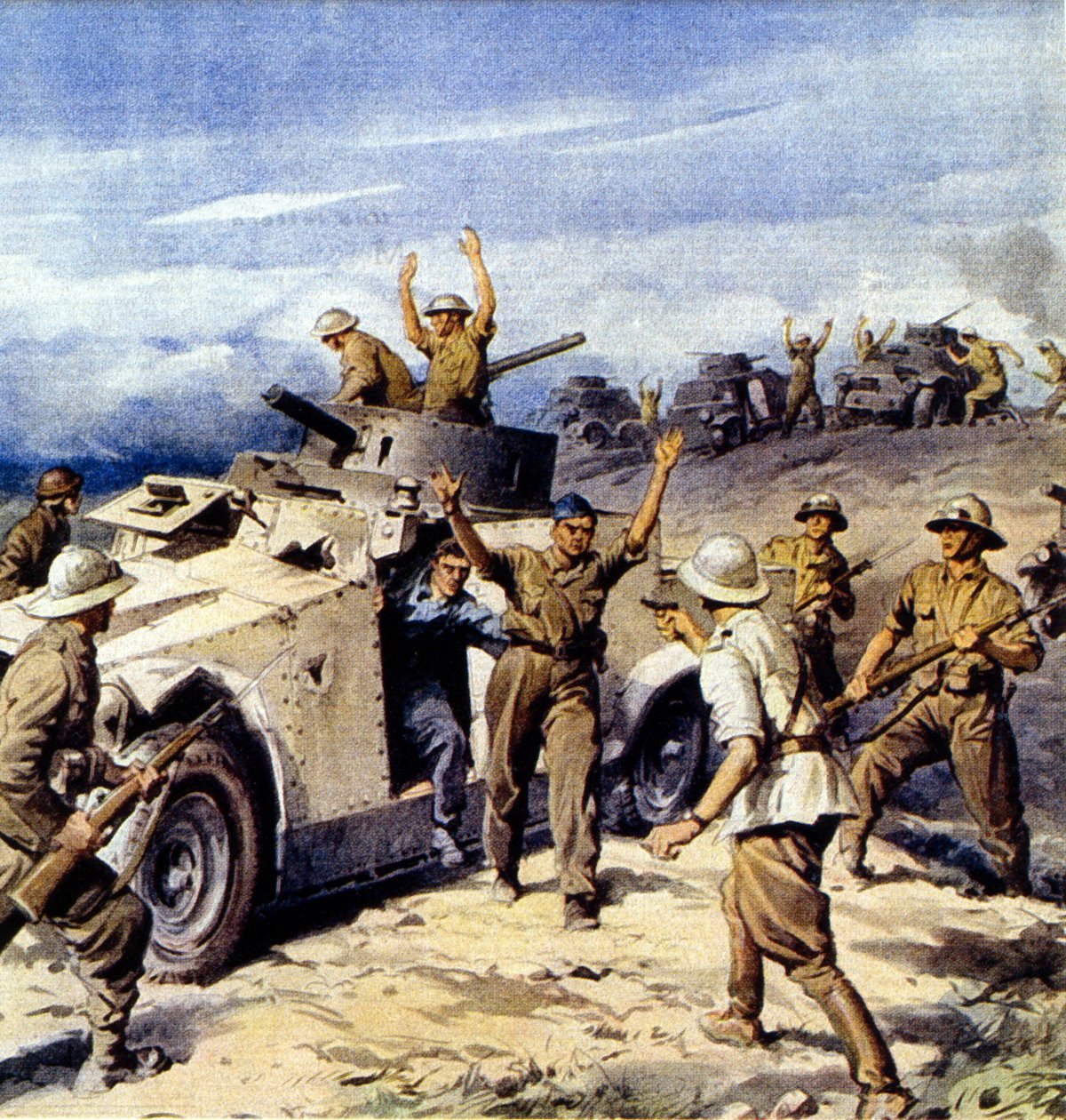 WWII-1940 1941-Nordafrikansk kampanj-Italiensk invasion av Egypten av Achille Beltrame