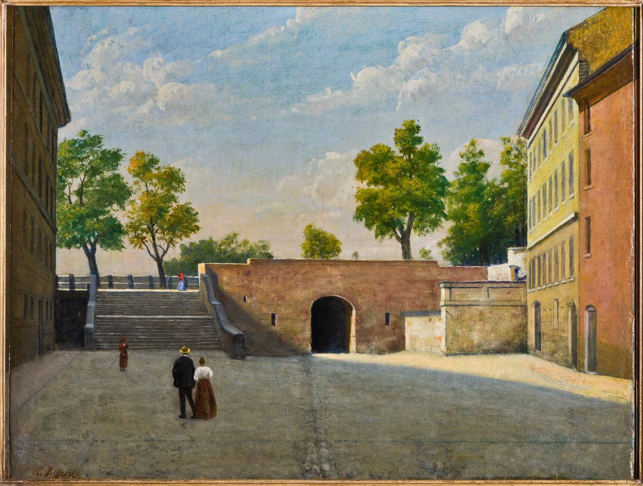 Porta Bologna i Modena (olja på duk) av Achille Boschi