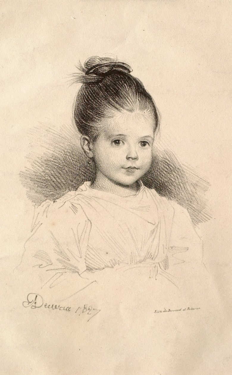 Fröken Marie de Clérambault (Mlle. Marie de Clérambault) av Achille Devéria