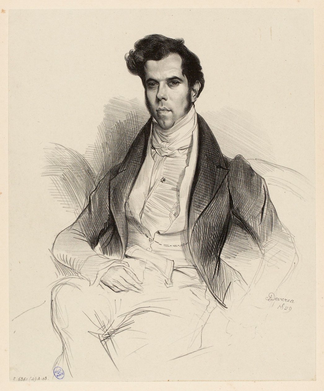 Porträtt av Horace Say (1794-1860), ekonom och deputerad av Achille Devéria