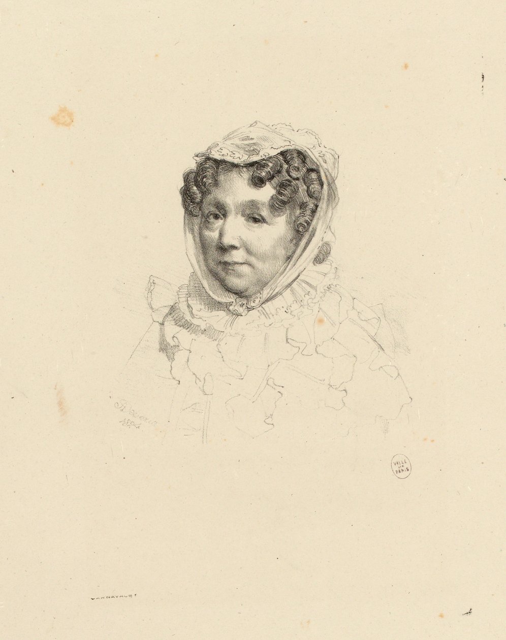 Porträtt av Madame Desforges, Devérias kusin (IFF 40) av Achille Devéria