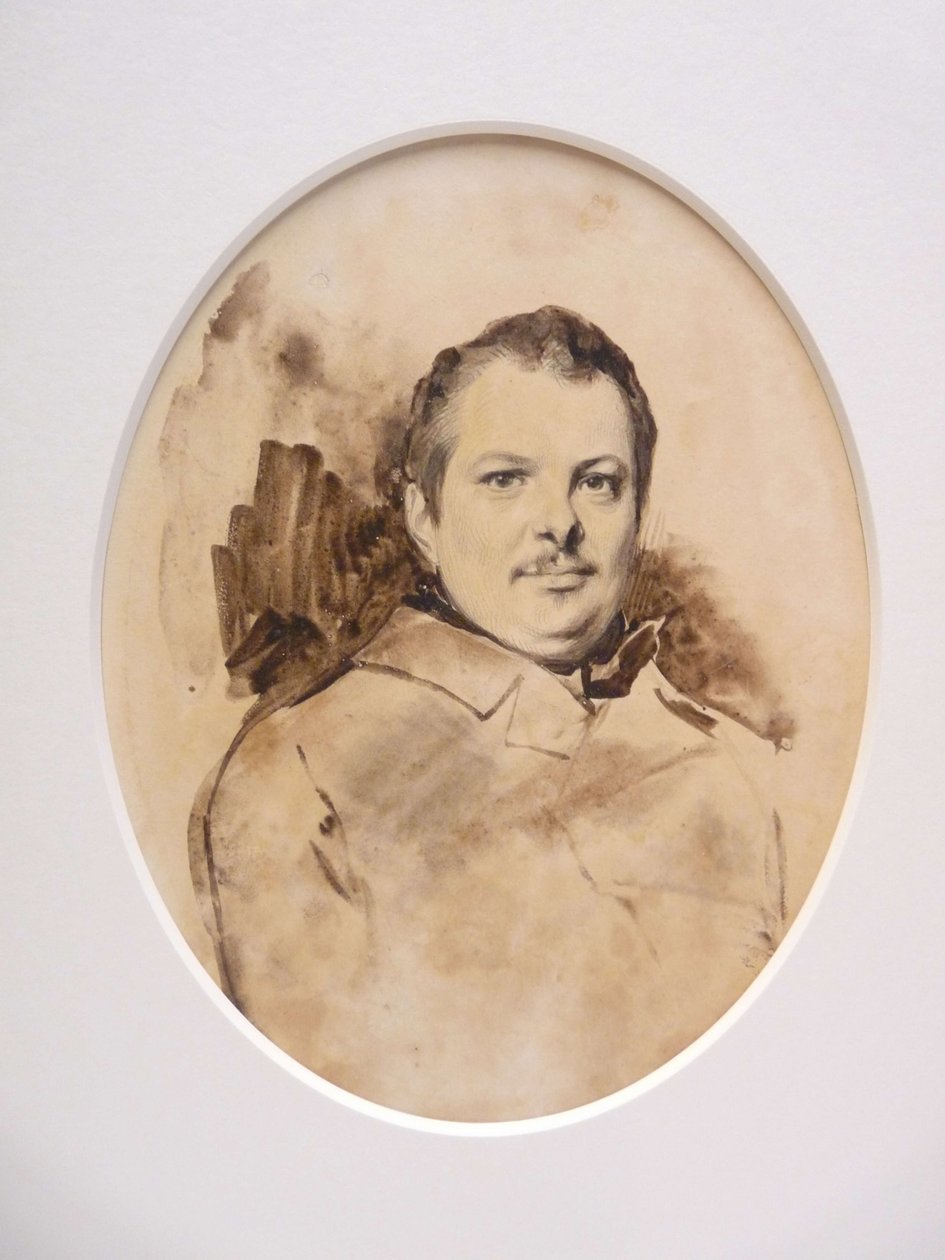 Porträtt av Honoré de Balzac 1799-1850, ca. 1829. av Achille Devéria