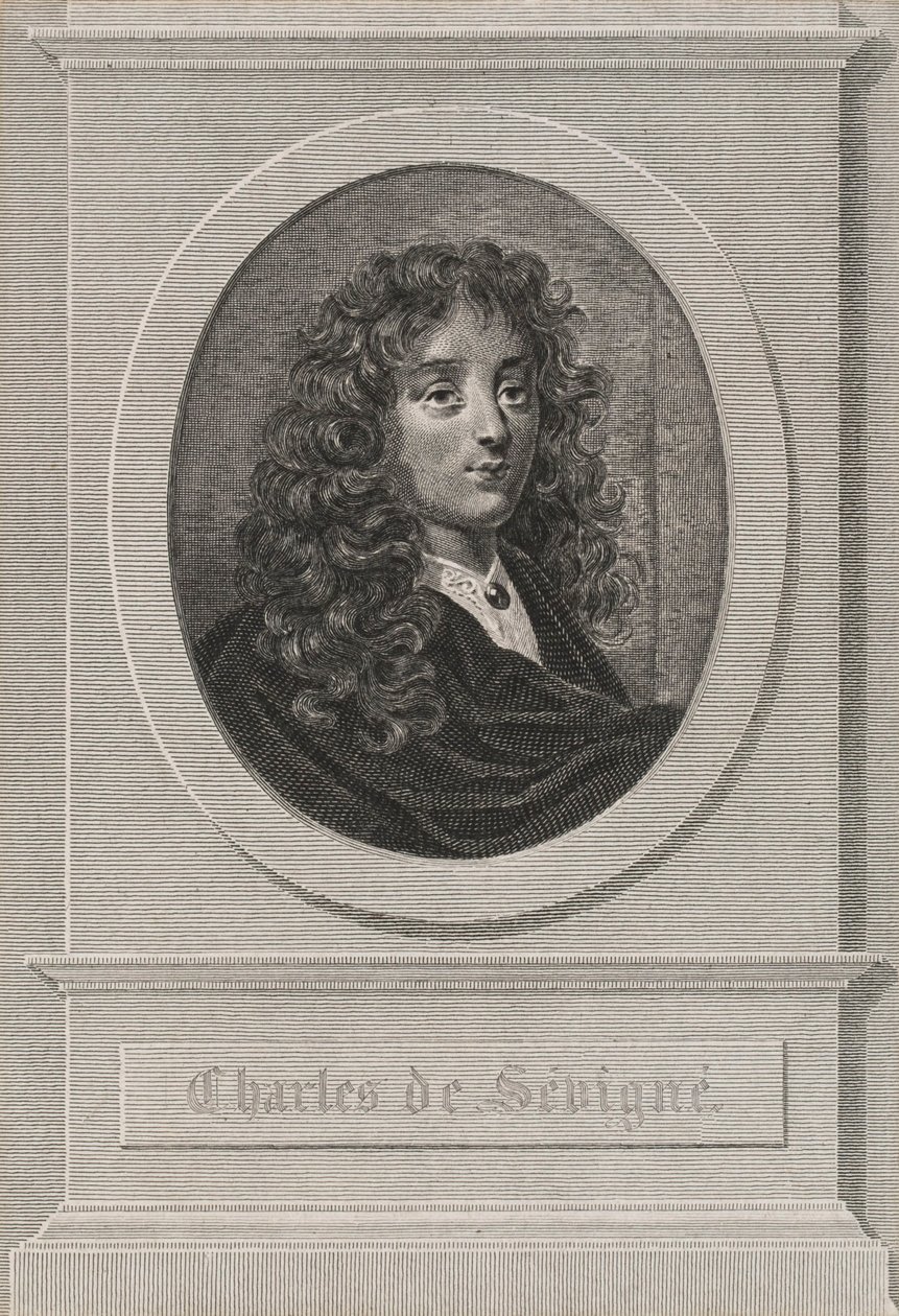 Porträtt av Charles de Sévigné av Achille Devéria