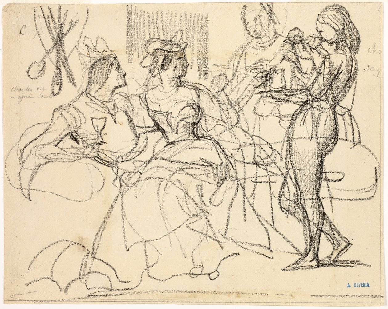 Studie av Achille Devéria