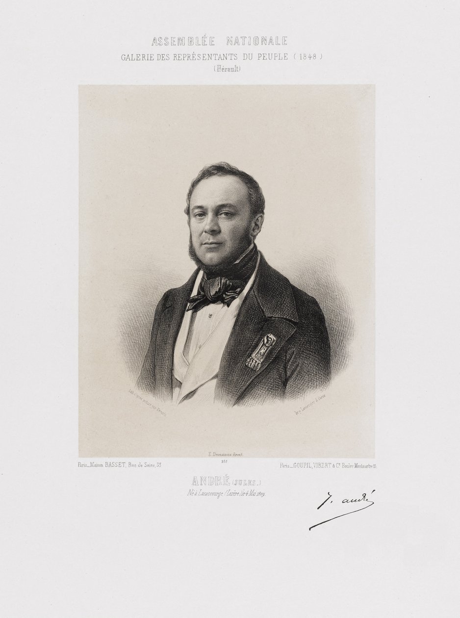 Nationalförsamlingens galleri för folkets representanter - Marie François Joseph Jules André (Hérault) av Achille Devéria