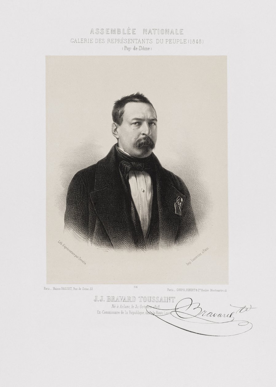 Nationalförsamlingen, galleriet för folkets representanter - Toussaint Bravard (Puy-de-Dôme) av Achille Devéria