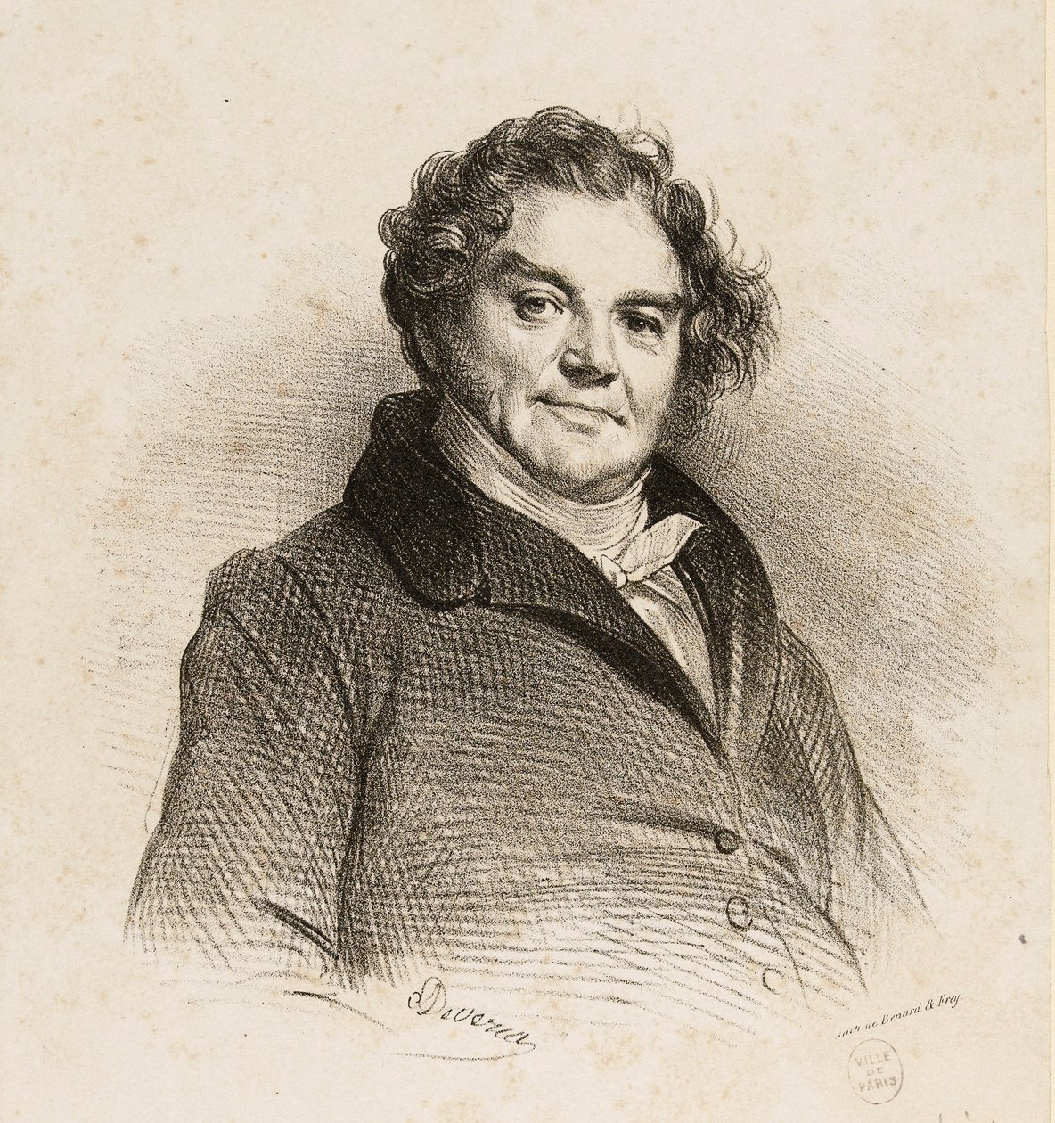Porträtt av Eugène Vidocq (1775-1857), äventyrare och chef för säkerhetspolisen. av Achille Devéria