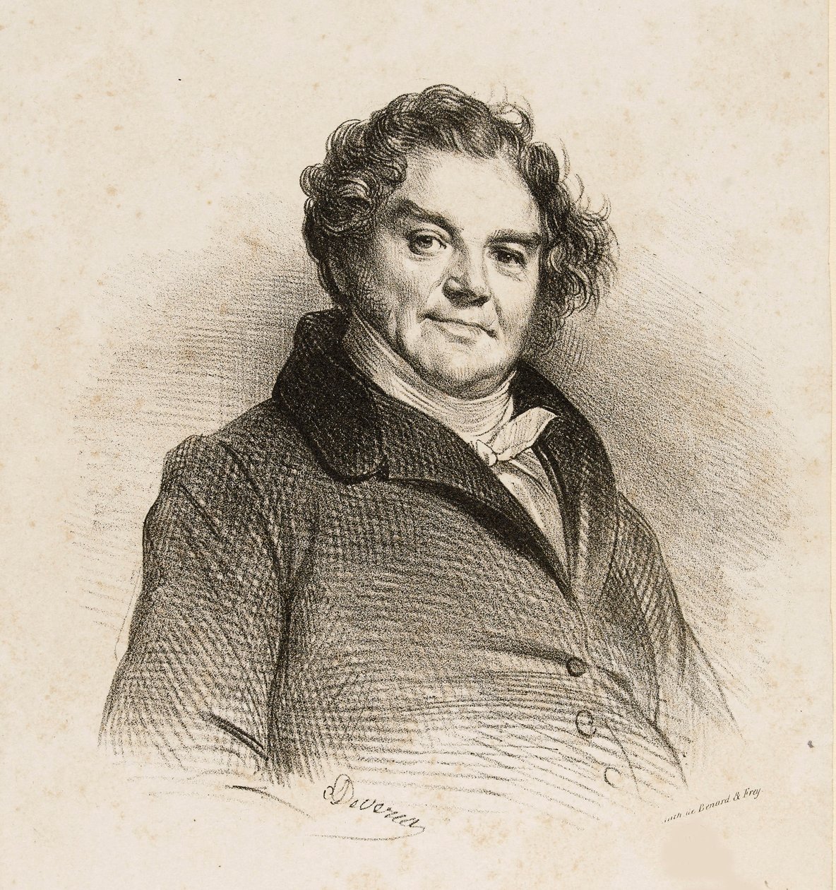 Porträtt av Eugène François Vidocq 1775-1857, ca. 1828. av Achille Devéria