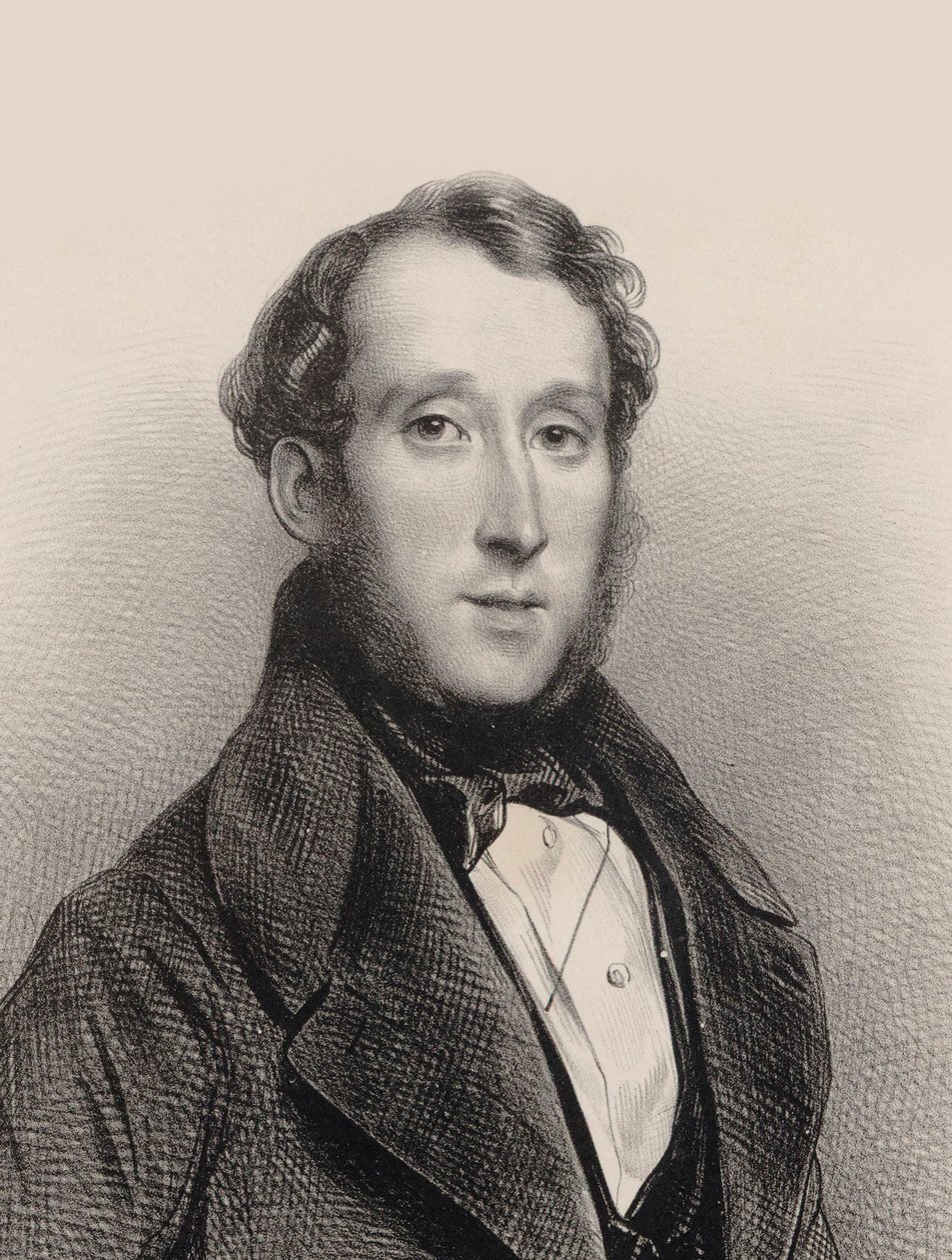 Porträtt av pianisten och kompositören George Alexander Osborne 1806-1893, 1850. av Achille Devéria