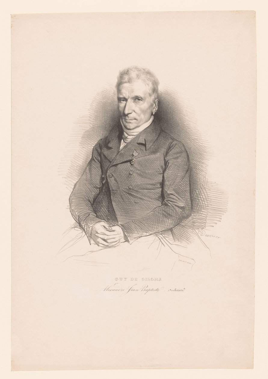 Porträtt av Alexandre-Jean-Baptiste-Guy de Gisors Guy de Gisors (titel på objekt) av Achille Devéria